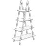 Solid bamboo wood oxford &ldquo;A&rdquo;frame ladder display bookshelf