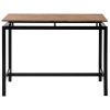 TREXM 5-Piece Kitchen Counter Height Table Set; Industrial Dining Table with 4 Chairs (Brown)