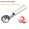 Factory Wholesale Stainless Steel Ice Cream Spoon Dual-Use Ice Cream Ball Digger Ice Cream Fruit Spoon Ball Digger