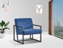 Modern design high quality fabric(BLUE) + steel armchair; for Kitchen; Dining; Bedroom; Living Room