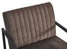 Modern design high quality fabric (BROWN)+ steel armchair; for Kitchen; Dining; Bedroom; Living Room