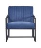 Modern design high quality fabric(BLUE) + steel armchair; for Kitchen; Dining; Bedroom; Living Room