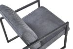 Modern design high quality fabric (GREY)+ steel armchair; for Kitchen; Dining; Bedroom; Living Room