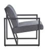 Modern design high quality fabric (GREY)+ steel armchair; for Kitchen; Dining; Bedroom; Living Room