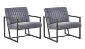 Modern design high quality fabric (GREY)+ steel armchair; for Kitchen; Dining; Bedroom; Living Room