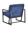 Modern design high quality fabric(BLUE) + steel armchair; for Kitchen; Dining; Bedroom; Living Room