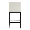 Cheap Modern Design High Counter Stool metal legs Kitchen Restaurant white pu Bar Chair(set of 2)