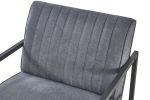 Modern design high quality fabric (GREY)+ steel armchair; for Kitchen; Dining; Bedroom; Living Room