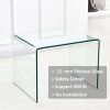 Small Clear Glass Side &amp; End Table; Tempered Glass End Table Small Coffee Table