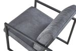 Modern design high quality fabric (GREY)+ steel armchair; for Kitchen; Dining; Bedroom; Living Room