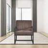 Modern design high quality fabric (BROWN)+ steel armchair; for Kitchen; Dining; Bedroom; Living Room