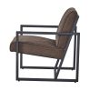 Modern design high quality fabric (BROWN)+ steel armchair; for Kitchen; Dining; Bedroom; Living Room