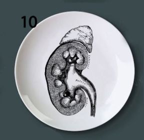 Human bone structure decoration plate (Option: 10style-8 inches)