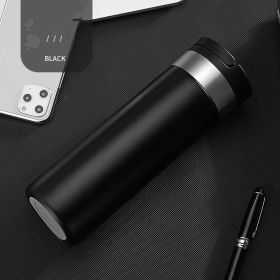 Mobile Phone Holder Portable Water Cup Gift (Option: Black-420ml)