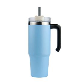 30oz 20oz Handle Vacuum Thermal Mug Beer Cup Travel Car Thermo Mug Portable Flask Coffee Stainless Steel Cups With Lid And Straw (Capacity: 890ml)