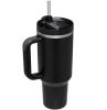 Mug Tumbler with Handle Insulated Tumbler with Lids Straw Stainless Steel Coffee Cups with Adjustable Strap Water Bottle Pouch