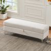 Storage Bench Solid Color 2 Seater Furniture Living Room Sofa Stool