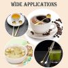 8Pcs Stainless Steel Flower Spoon Coffee Tea Spoon Cute Ice Cream Dessert Spoon Silver Christmas Gifts Kitchen Tableware Decor