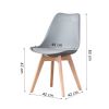 Nordic Style Living Room Chairs 4PCS With Backrest