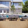 Light luxury style outdoor suit combination With 1 Love Sofa; 2 Single Sofa; 1 Coffee Table