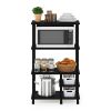 4-Tier Toolless Kitchen Storage Shelf Cart, Americano/Black