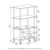 4-Tier Toolless Kitchen Storage Shelf Cart, Americano/Black