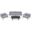 Light luxury style outdoor suit combination With 1 Love Sofa; 2 Single Sofa; 1 Coffee Table