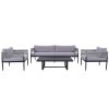 Light luxury style outdoor suit combination With 1 Love Sofa; 2 Single Sofa; 1 Coffee Table