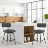 Bar Height Upholstered Kitchen Dining Chairs Swivel Bar Stools