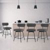 Bar Height Upholstered Kitchen Dining Chairs Swivel Bar Stools