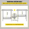 Stainless Steel Commercial Kitchen Work Table 36x24 Inch With 4 Casters