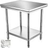 Stainless Steel Commercial Kitchen Work Table 36x24 Inch With 4 Casters