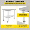 Stainless Steel Commercial Kitchen Work Table 36x24 Inch With 4 Casters